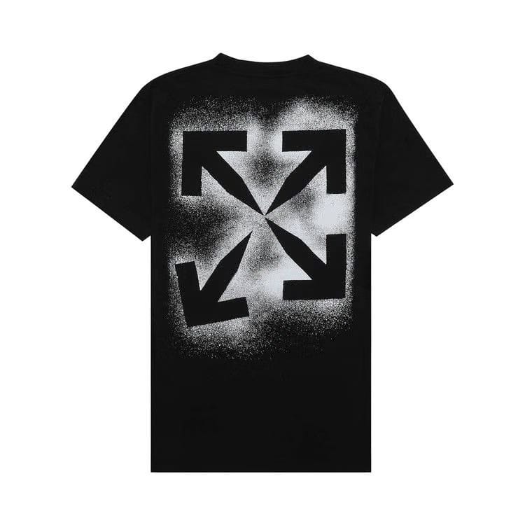 Off-White Stencil Shorts-Sleeve Slim T-Shirt Black/White