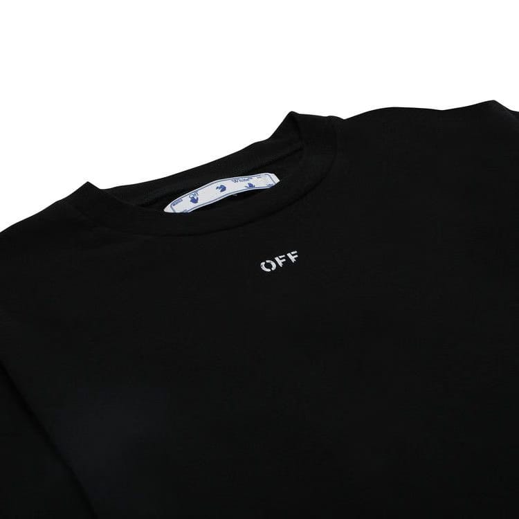 Off-White Stencil Shorts-Sleeve Slim T-Shirt Black/White