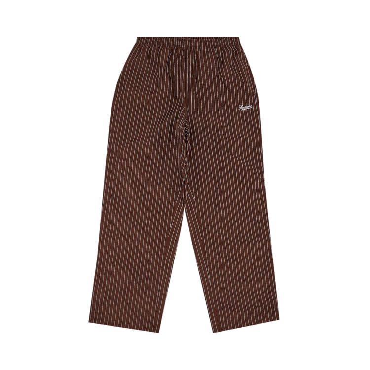 Supreme Reflective Pinstripe Track Pant Brown