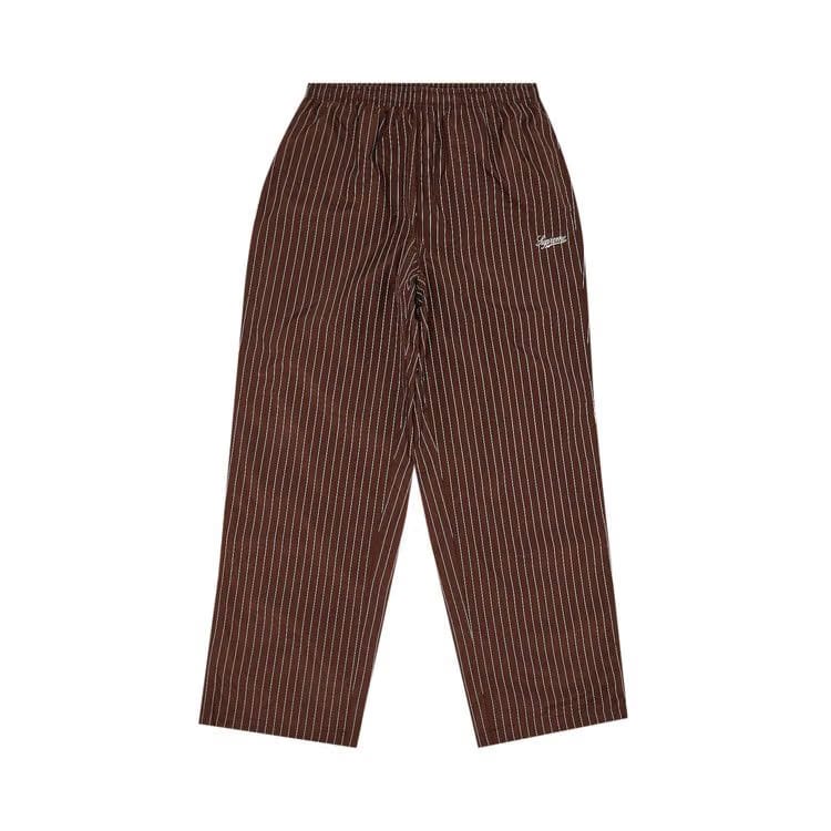 Supreme Reflective Pinstripe Track Pant Brown