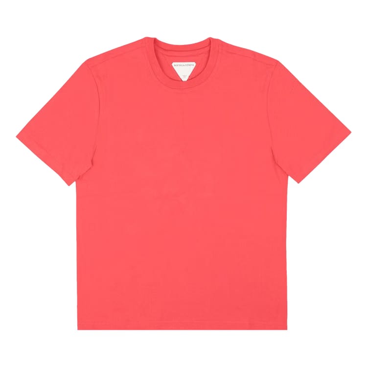 Bottega Veneta Shorts-Sleeve Crewneck T-Shirt Red