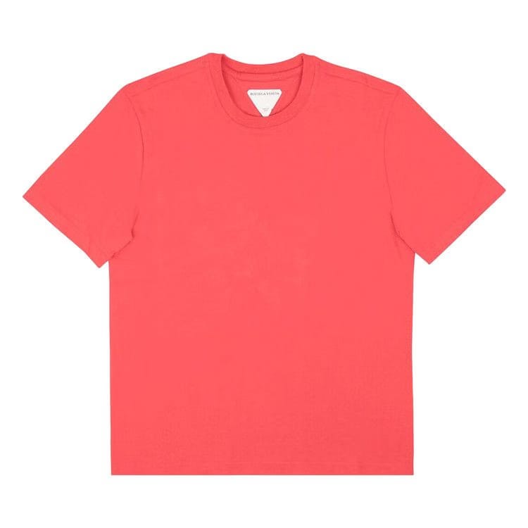 Bottega Veneta Shorts-Sleeve Crewneck T-Shirt Red