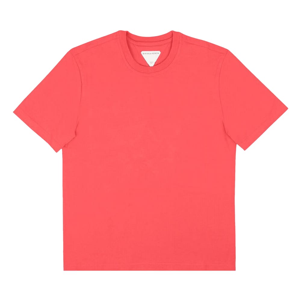 Bottega Veneta Shorts-Sleeve Crewneck T-Shirt Red