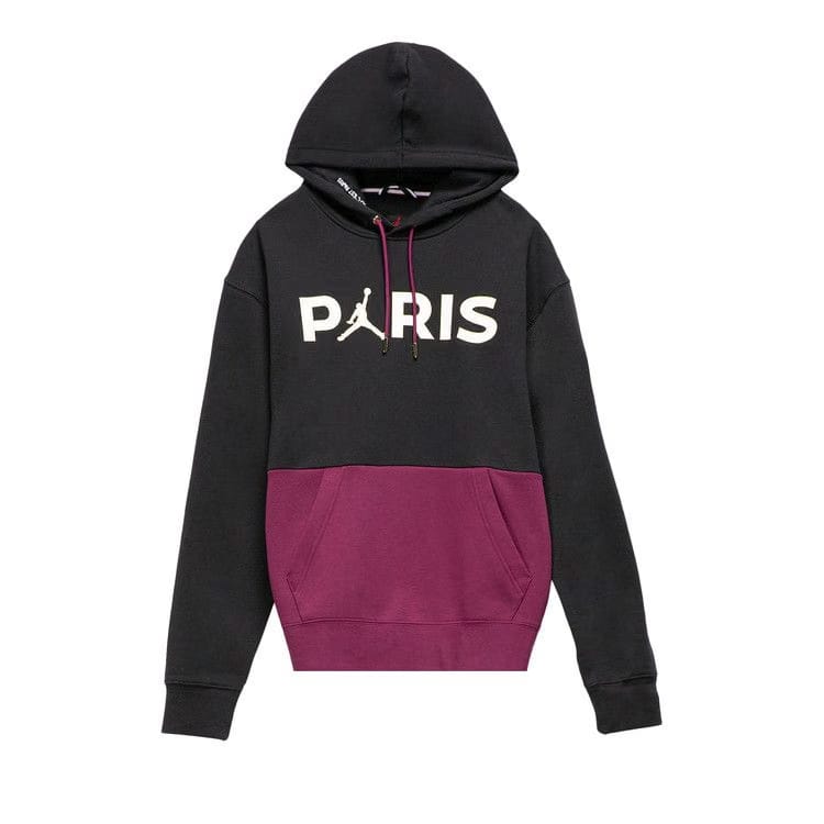 Air Jordan PSG Paris Saint-Germain Fleece Pullover Hoodie Bordeaux