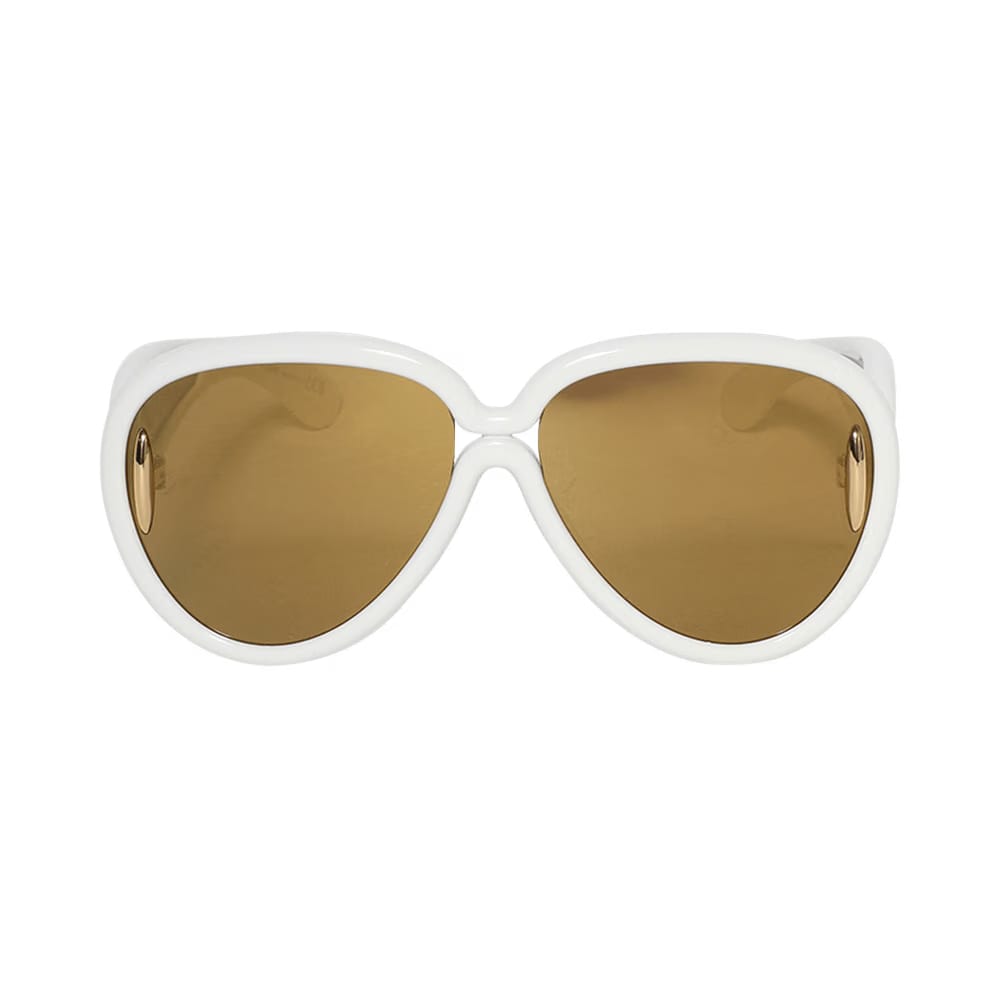 Loewe x Paula's Ibiza Pilot Mask Sunglasses Ivory/Brown