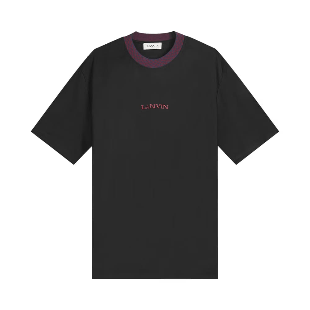 Lanvin Curb Mohair Logo T-Shirt Black