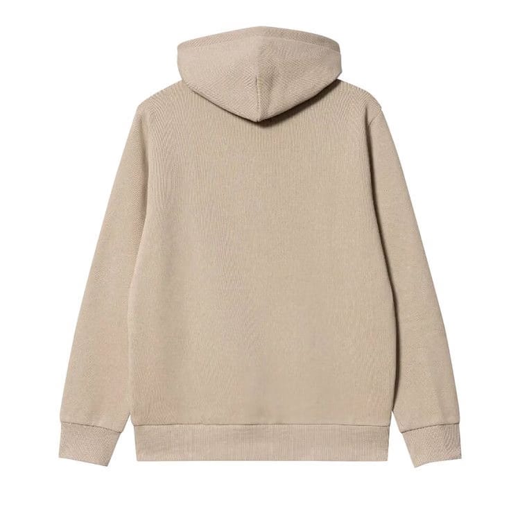 Carhartt WIP Hooded Script Embroidery Sweatshirt Beige