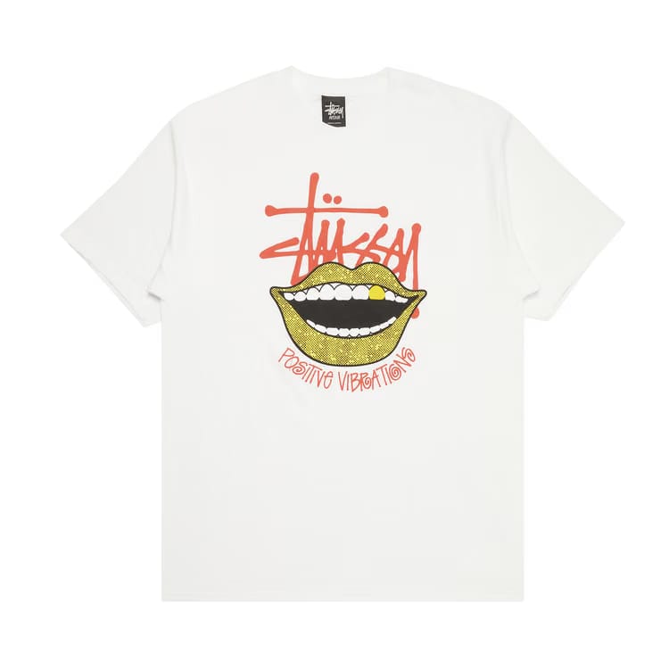 Stussy Positive Vibrations Smile T-Shirt White