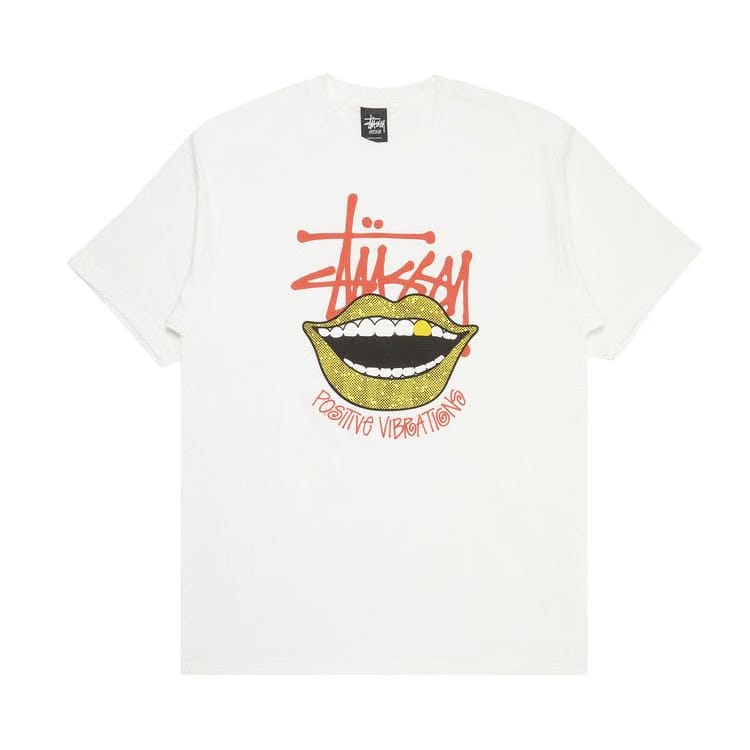 Stussy Positive Vibrations Smile T-Shirt White