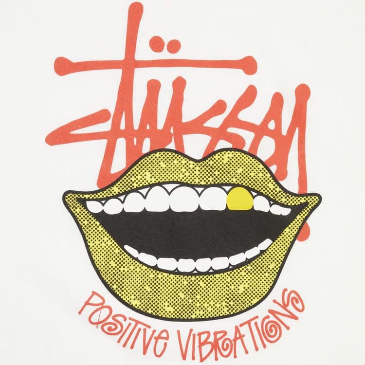 Stussy Positive Vibrations Smile T-Shirt White