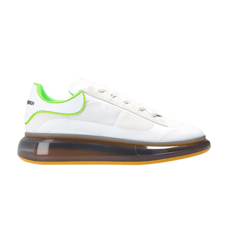 Alexander McQueen Oversized Sneaker Clear Sole - White Neon Green