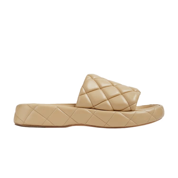 Bottega Veneta Padded Slide Cane Sugar