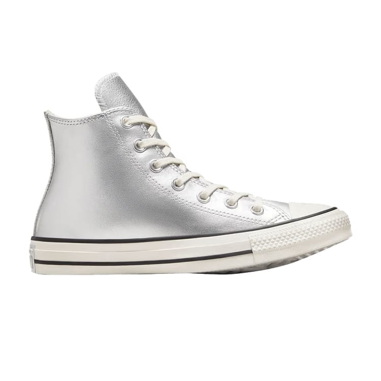 Wmns Chuck Taylor All Star High 'Metallic Leather - Silver'