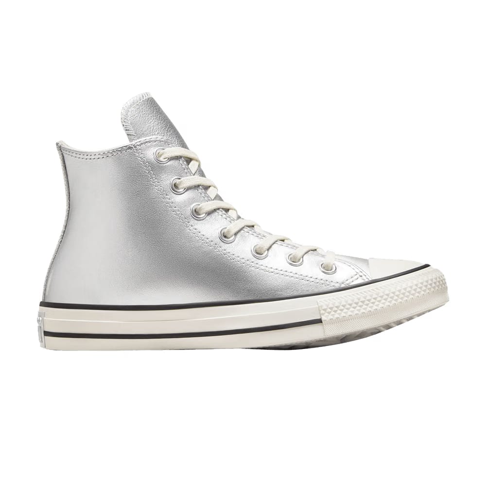 Wmns Chuck Taylor All Star High 'Metallic Leather - Silver'