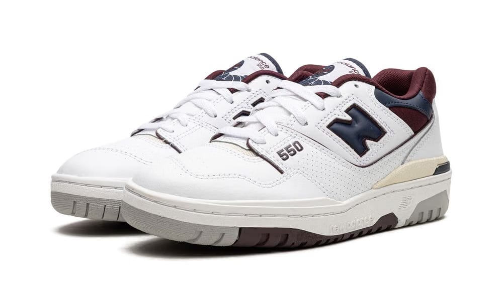 New Balance 550 White Navy Nb Burgundy