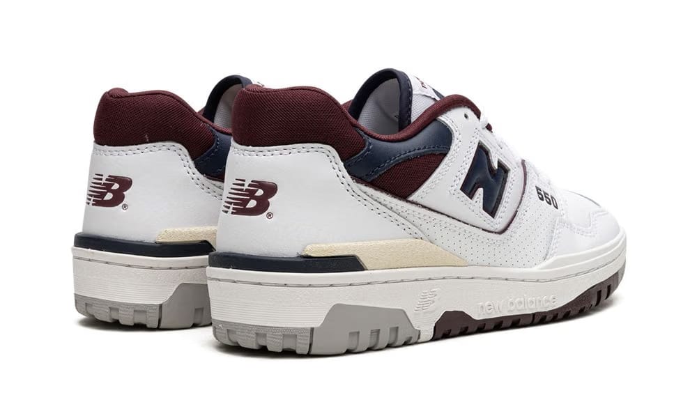 New Balance 550 White Navy Nb Burgundy