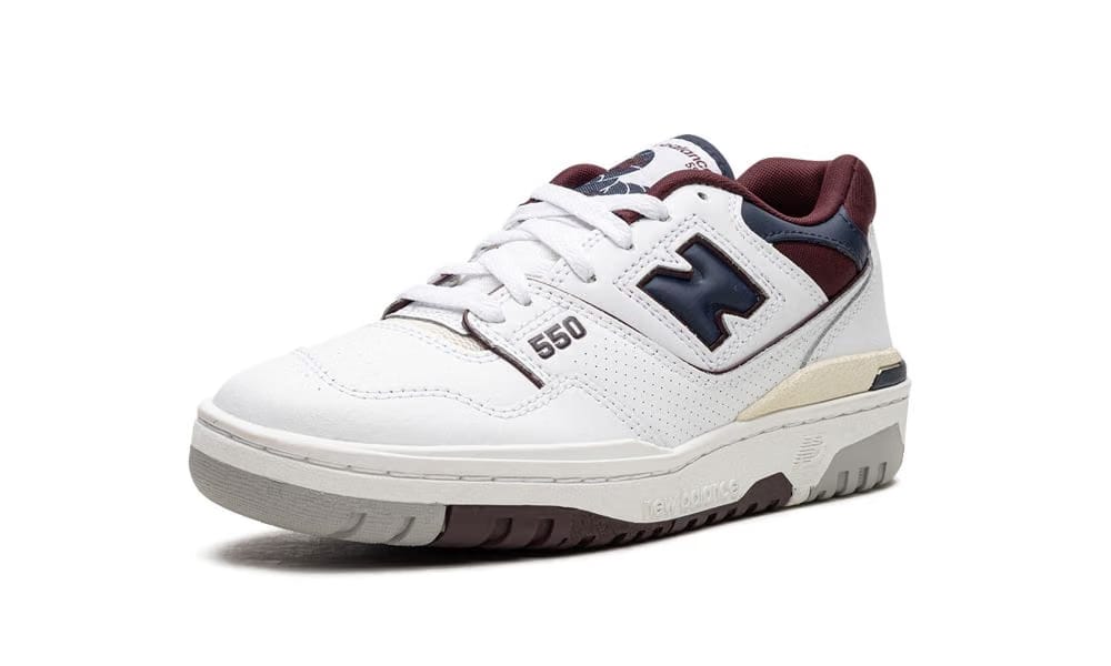 New Balance 550 White Navy Nb Burgundy