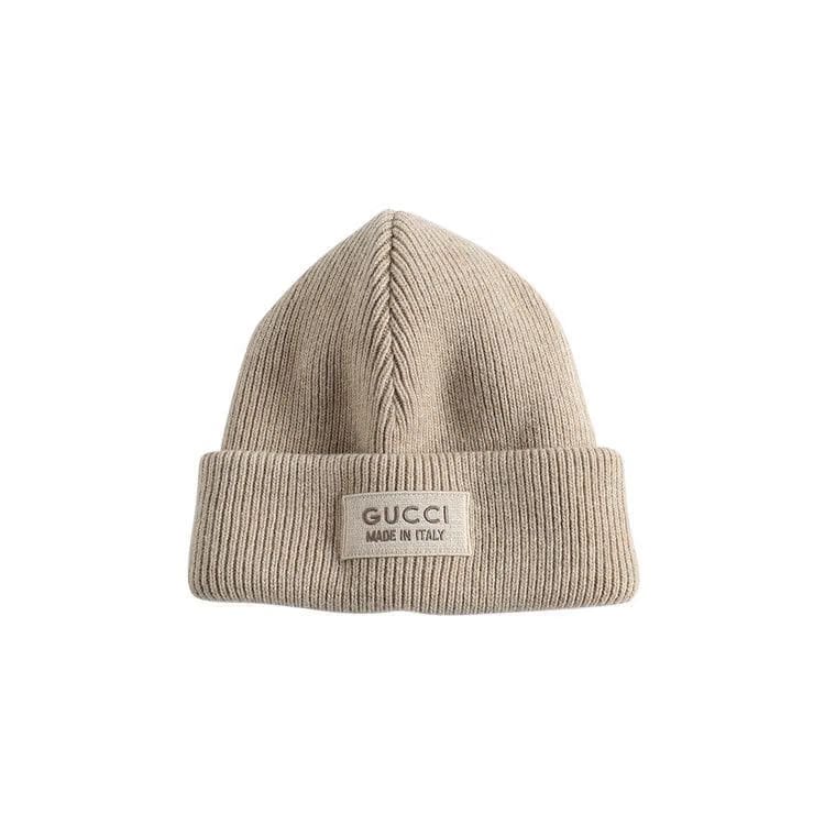 Gucci Patch Beanie Beige