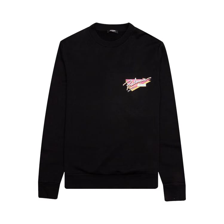 Balmain Logo Printed Sweatshirt Black