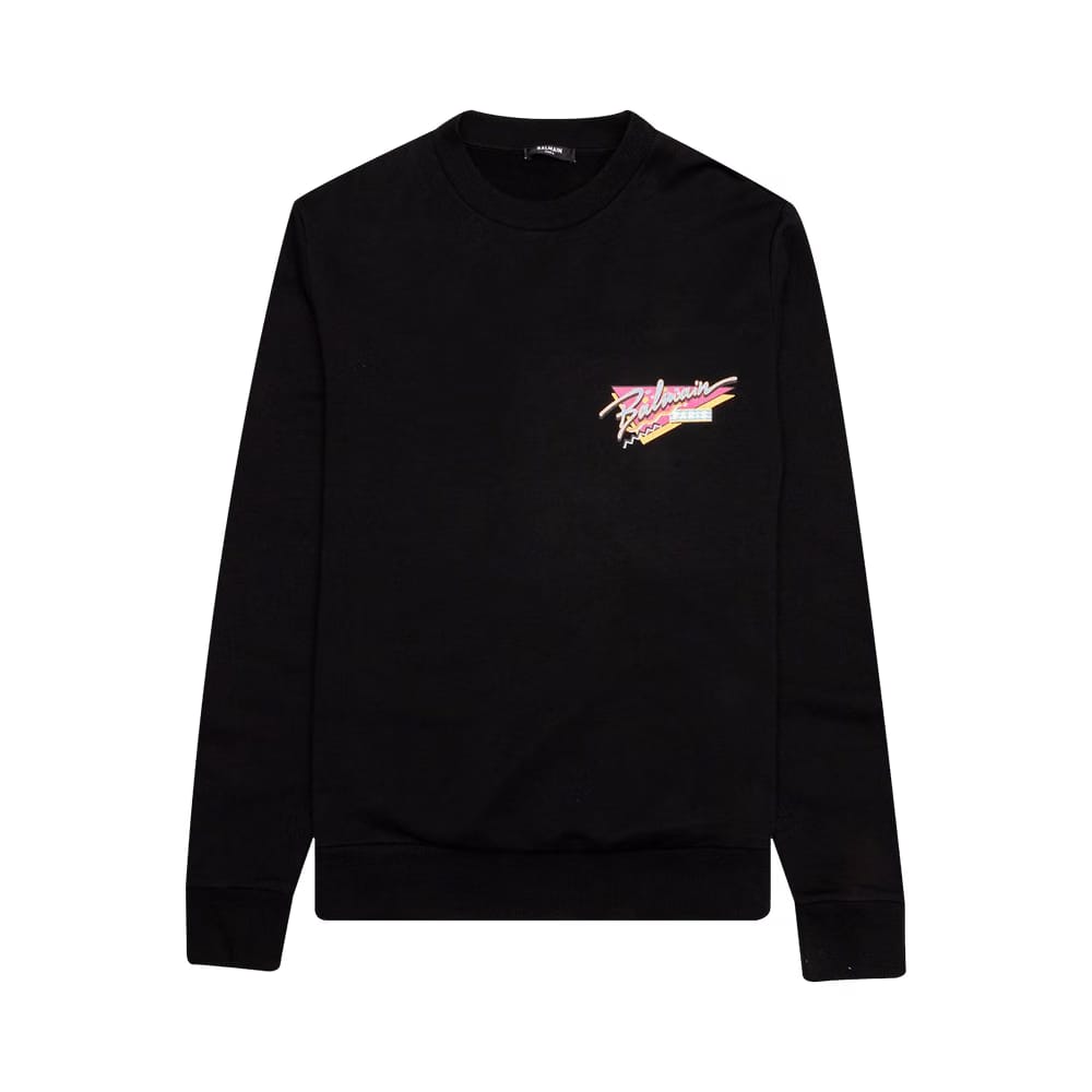 Balmain Logo Printed Sweatshirt Black