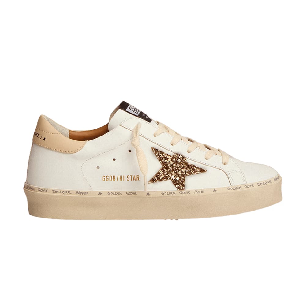 Golden Goose Wmns Hi Star 'White Gold Glitter'