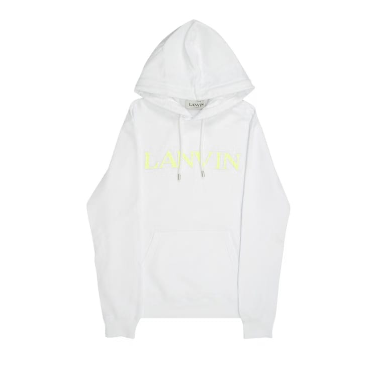 Lanvin Curb Long Fleece Eusebio Hoodie Optic White