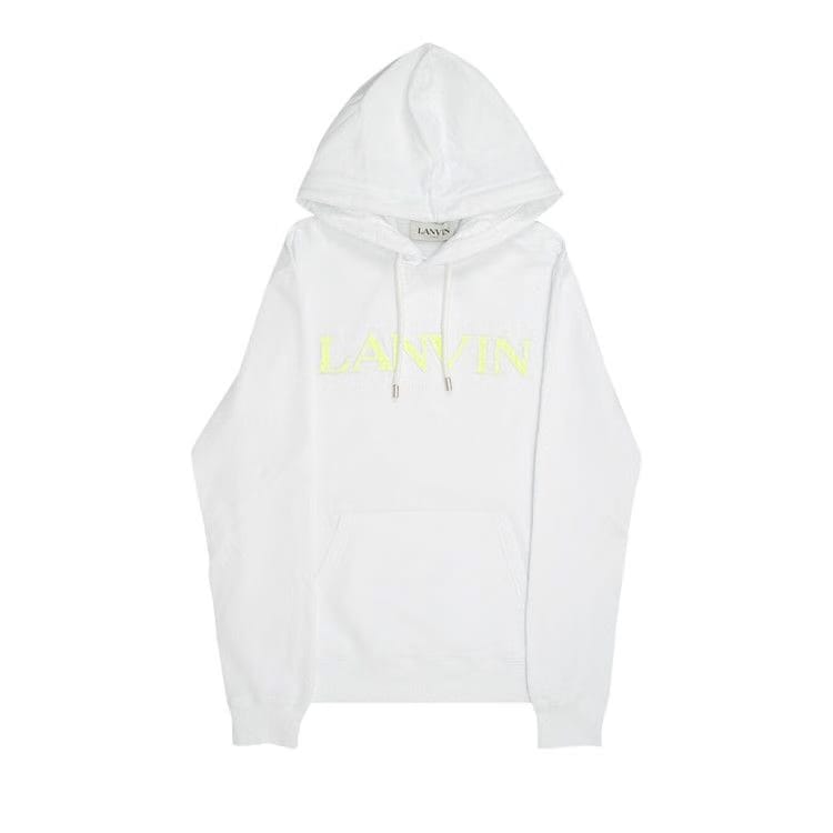 Lanvin Curb Long Fleece Eusebio Hoodie Optic White