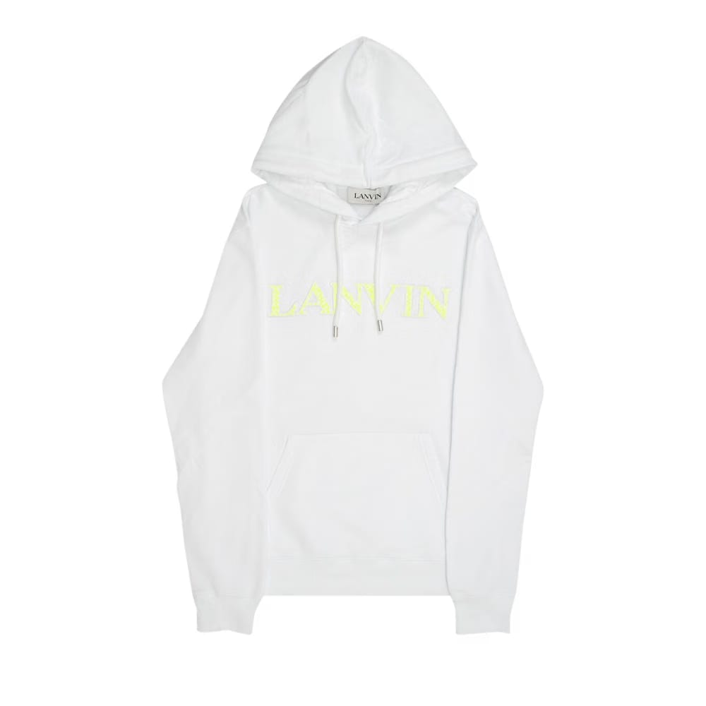 Lanvin Curb Long Fleece Eusebio Hoodie Optic White