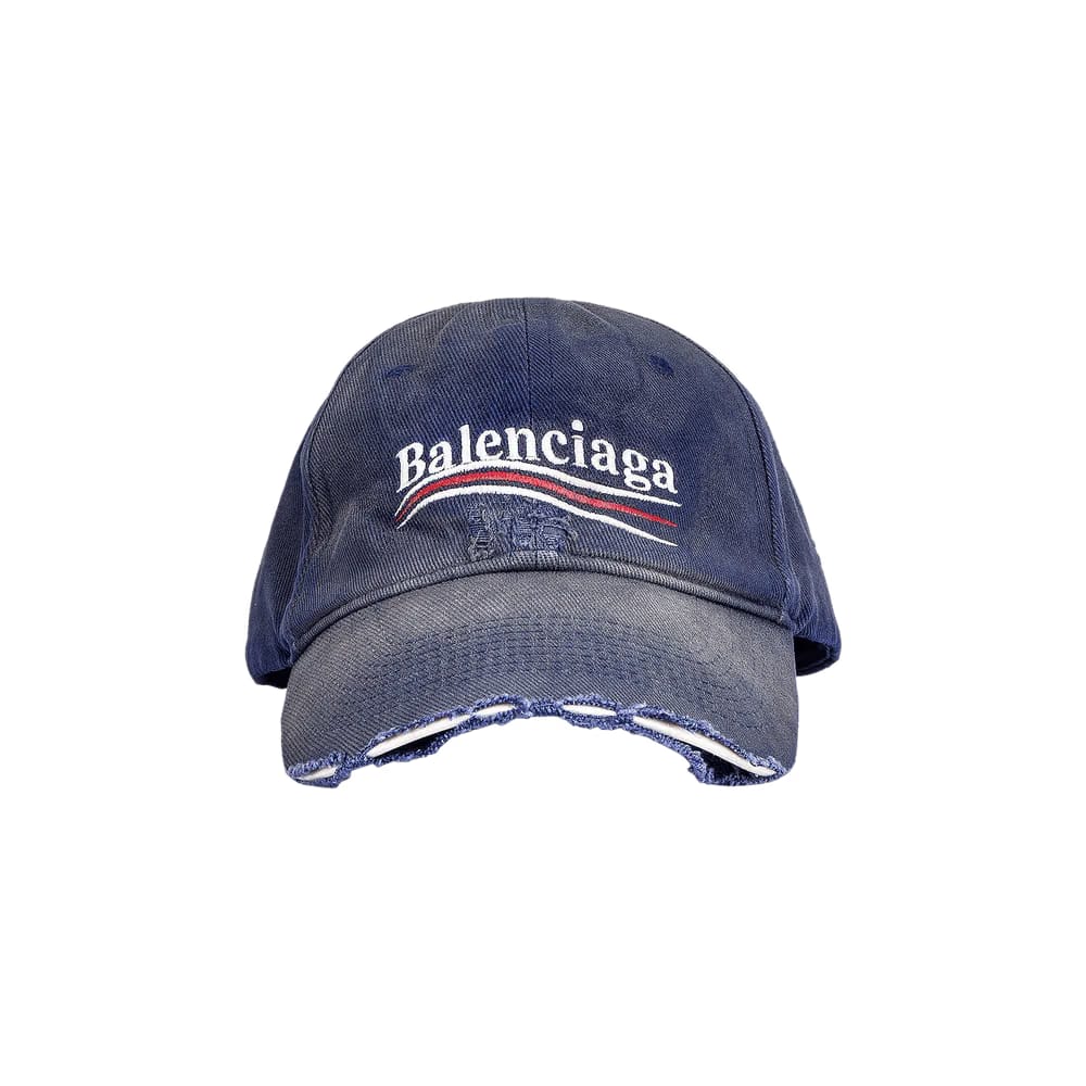 Balenciaga Political Campaign Destroyed Cap Sapphire/White