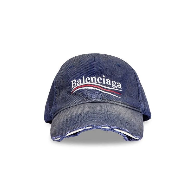 Balenciaga Political Campaign Destroyed Cap Sapphire/White