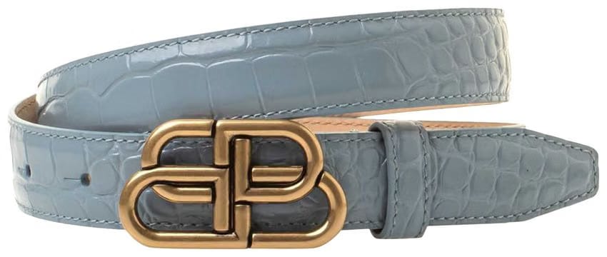 Balenciaga Belts BB Thin Belt Blue