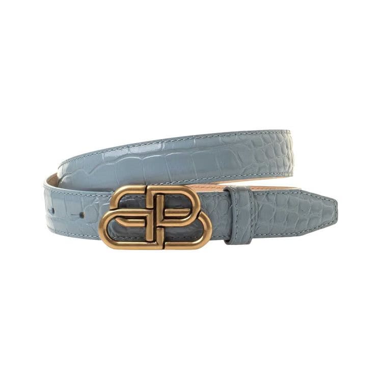 Balenciaga Belts BB Thin Belt Blue