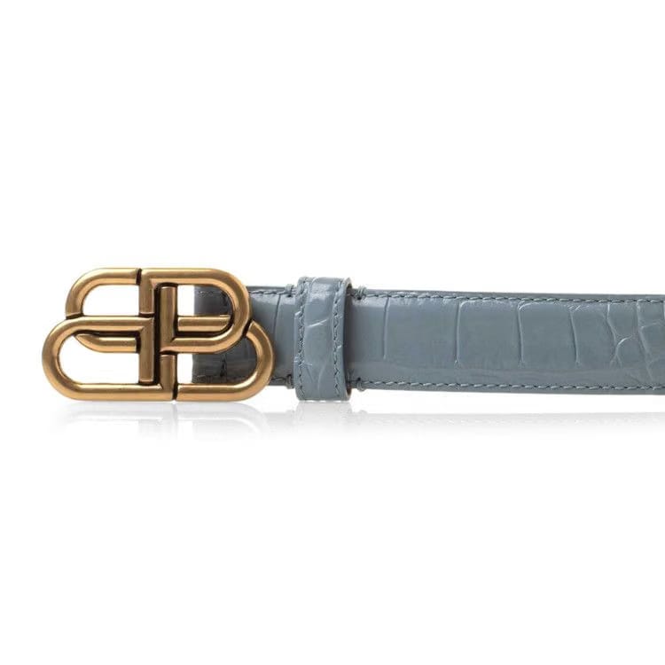 Balenciaga Belts BB Thin Belt Blue