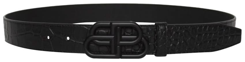 Balenciaga BB Hourglass Large Belt Black