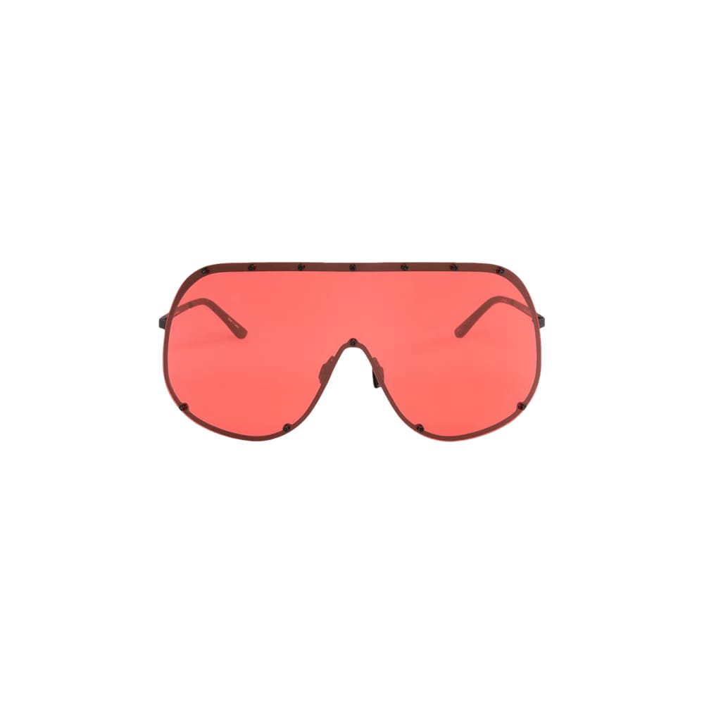 Rick Owens Shield Sunglasses Black/Red