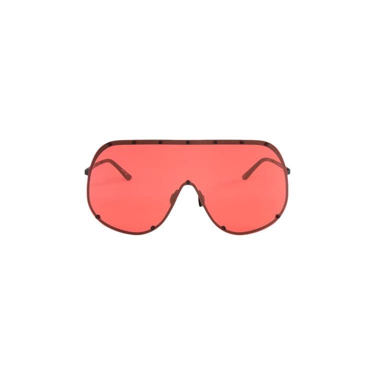 Rick Owens Shield Sunglasses Black/Red