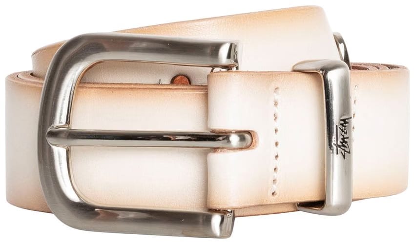 Stussy Metal S Tip Belt Bone
