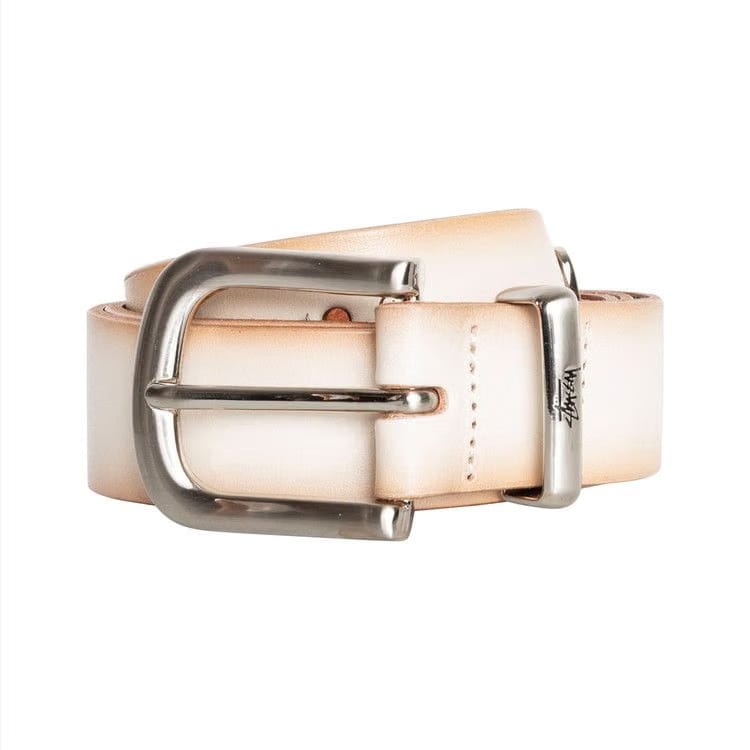 Stussy Metal S Tip Belt Bone