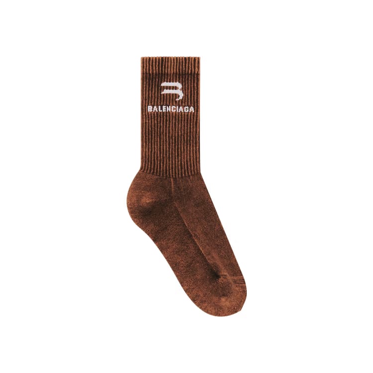 Balenciaga Bleached Tennis Socks Black/White