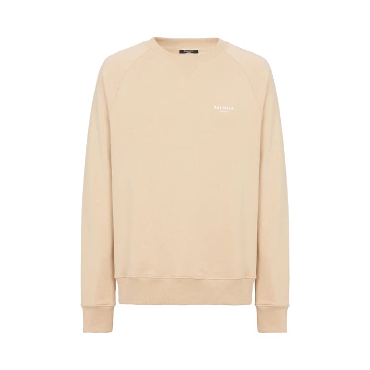 Balmain Flock Sweatshirt Light Beige/Natural