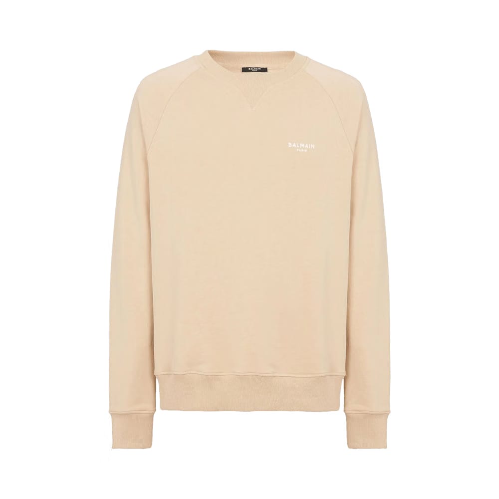 Balmain Flock Sweatshirt Light Beige/Natural