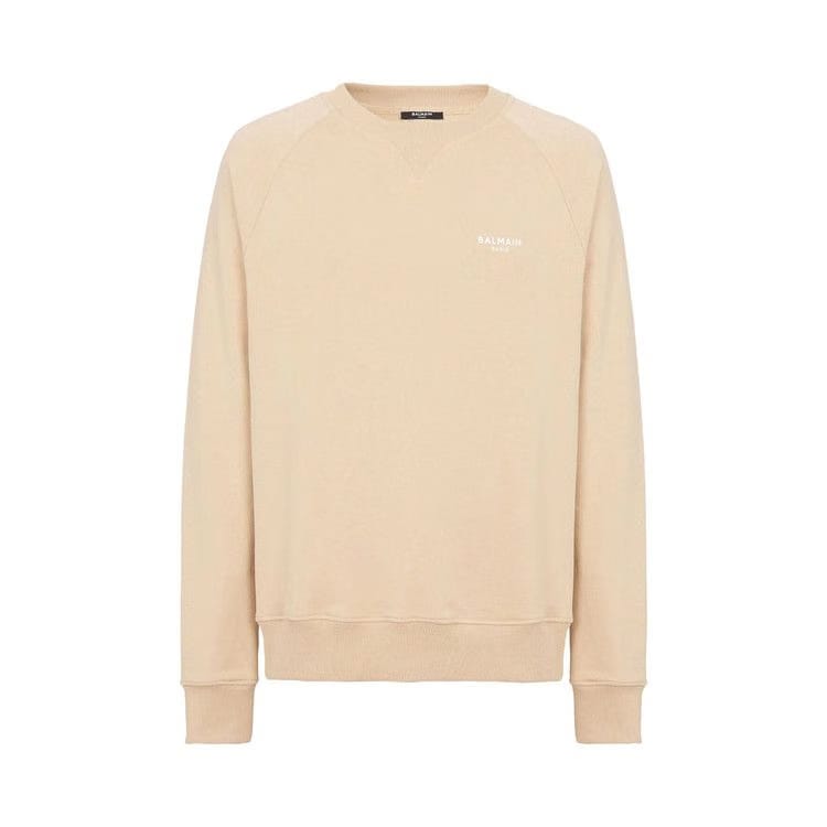 Balmain Flock Sweatshirt Light Beige/Natural