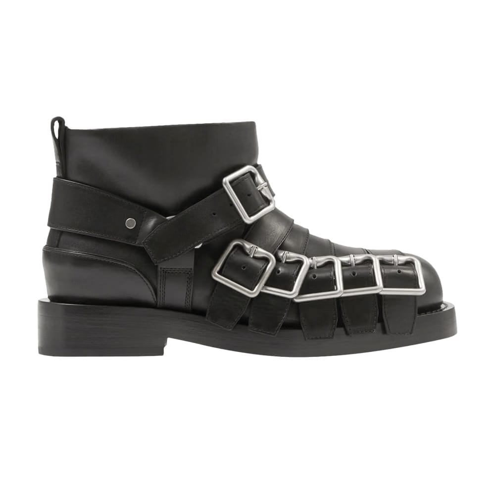 Burberry Wmns Leather Strap Boot 'Black'