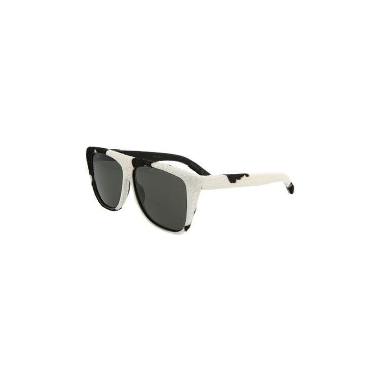 Saint Laurent Bold Square Sunglasses White/Black/Grey