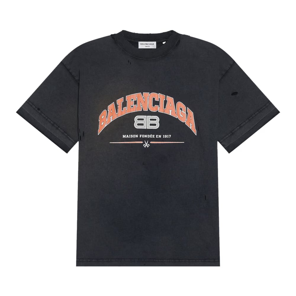Balenciaga Medium Fit T-Shirt Black/Orange/White