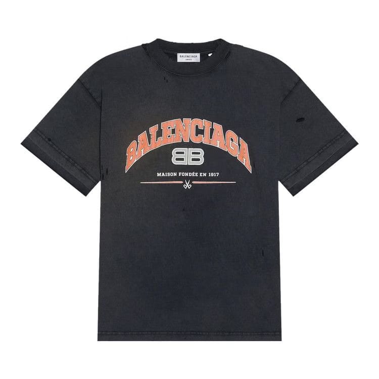 Balenciaga Medium Fit T-Shirt Black/Orange/White