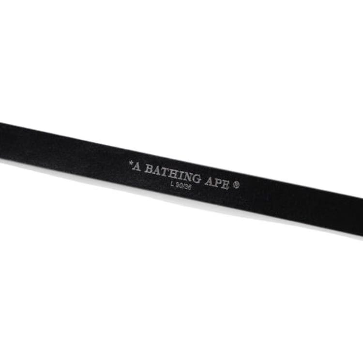 BAPE Neon Camo Narrow Leather Belt Black