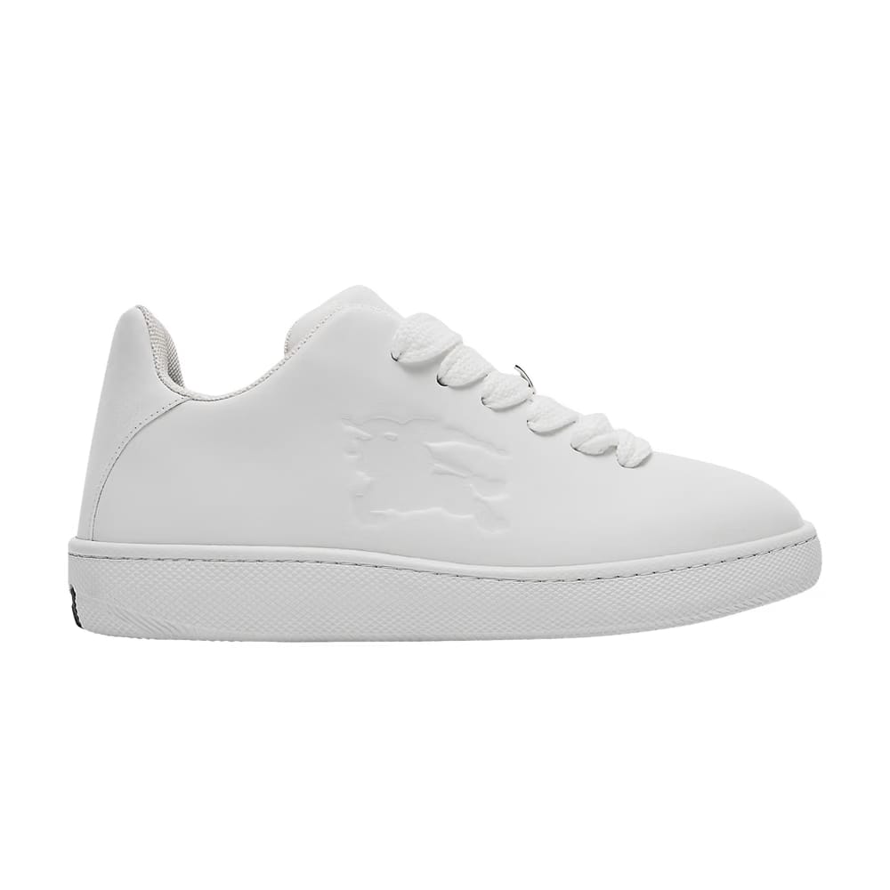 Burberry Leather Box Sneaker Debossed Equestrian Knight - White