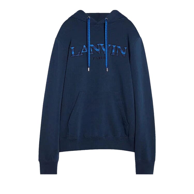 Lanvin Curb Embroidered Hoodie Rubber Yellow