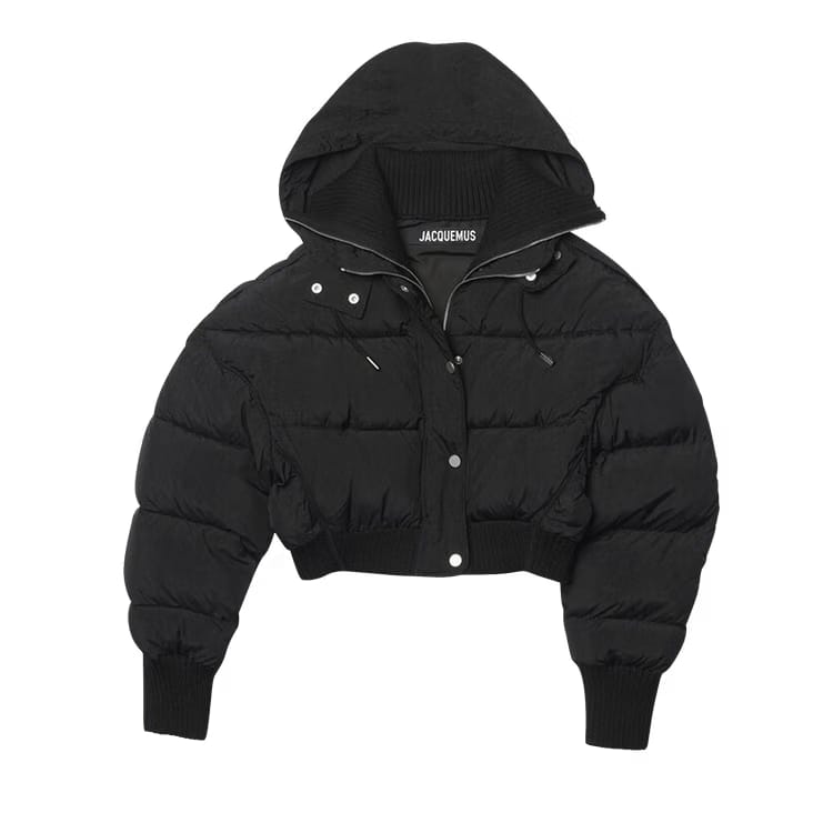 Jacquemus La Doudoune Briciola Cropped Puffed Jacket Black